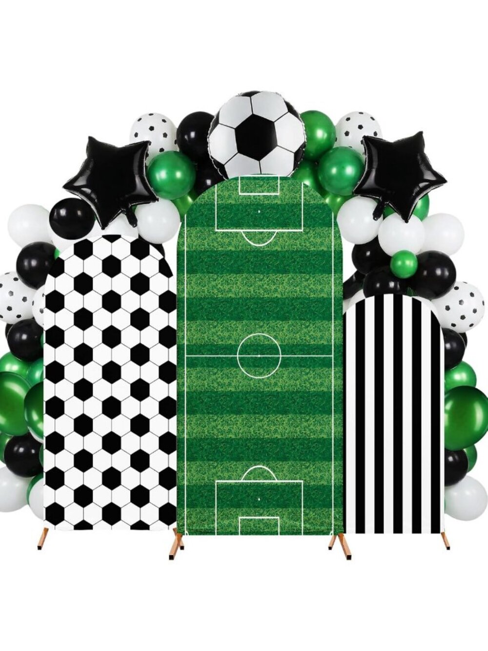 Soccer Birthday Party Decorations Set - 118 Pcs Arch Backdrop & Balloon Kit
